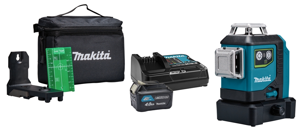 Makita SK700GDX Laser samopoziomujący krzyżowy zielony 3x 360° 12V Max 4.0Ah Li-Ion