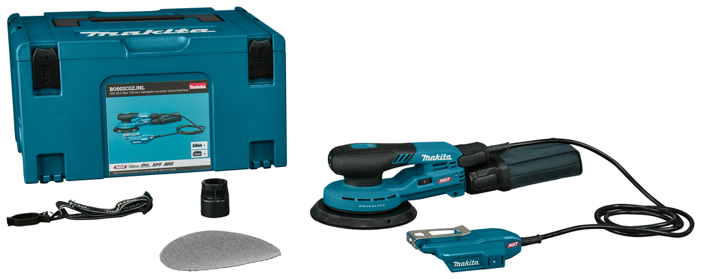 Makita BO002CGZJNL Szlifierka mimośrodowa XGT 40 V Max 150 mm Palm bez akumulatora i ładowarki w zestawie Mbox