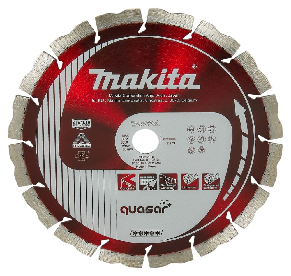 Makita Akcesoria B-12712 Tarcza diamentowa 230mm  QUASAR STEALTH