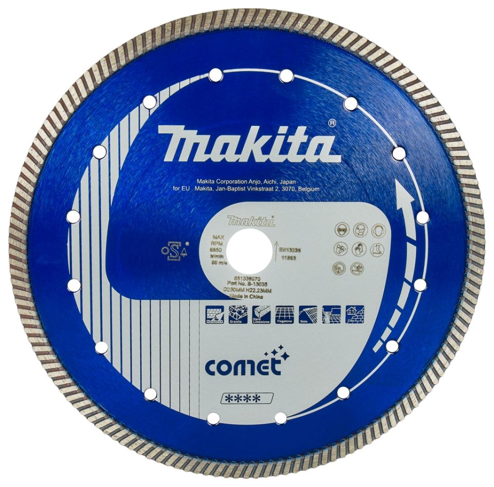 Makita Akcesoria B-13035 Ściernica diamentowa 230 x 22,2 mm Blue Turbo