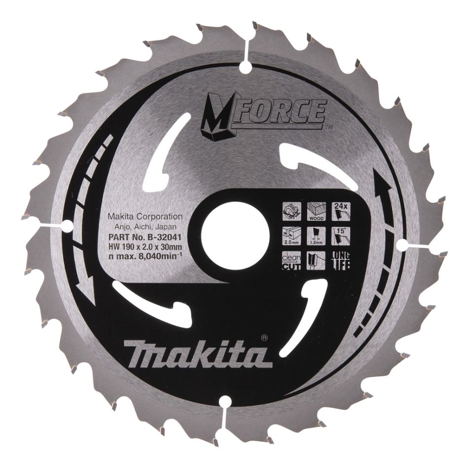 Makita Akcesoria B-32041 Brzeszczot HM Mforce 190 x 30 x 24T