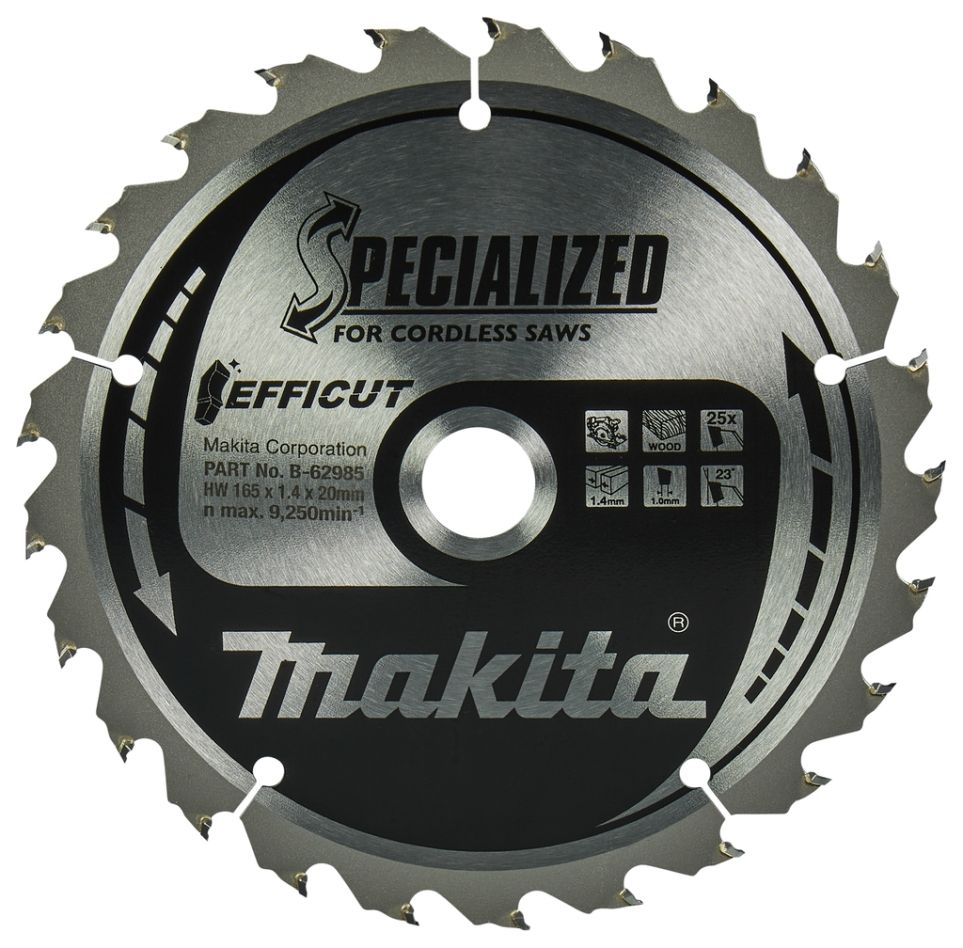 Makita Akcesoria B-62985 Specjalistyczna tarcza pilarska Makita  165 x 20 x 1,4 mm
