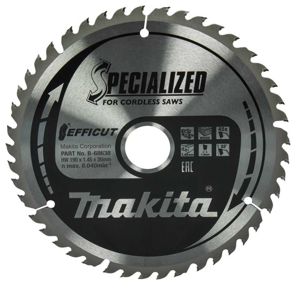 Makita Akcesoria B-68638 Tarcza Efficut 190 x 30 x 1,45T