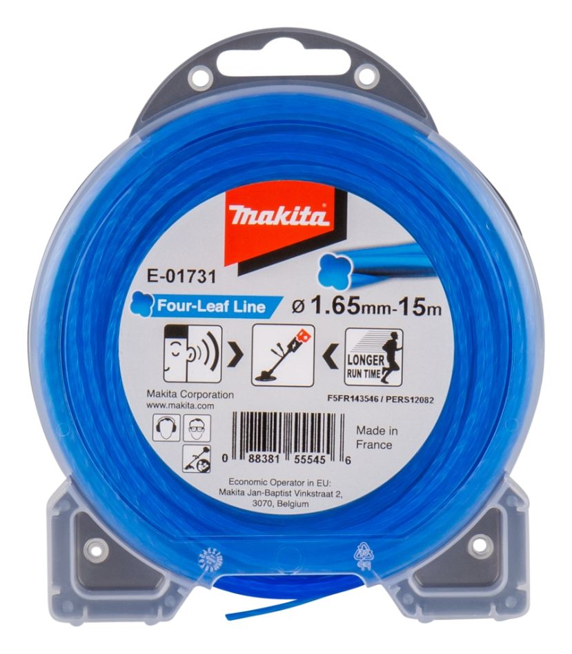 Makita Akcesoria E-01731 Żyłka tnąca 1,65mm "koniczyna" 15m do kos podkaszarek wykaszarek