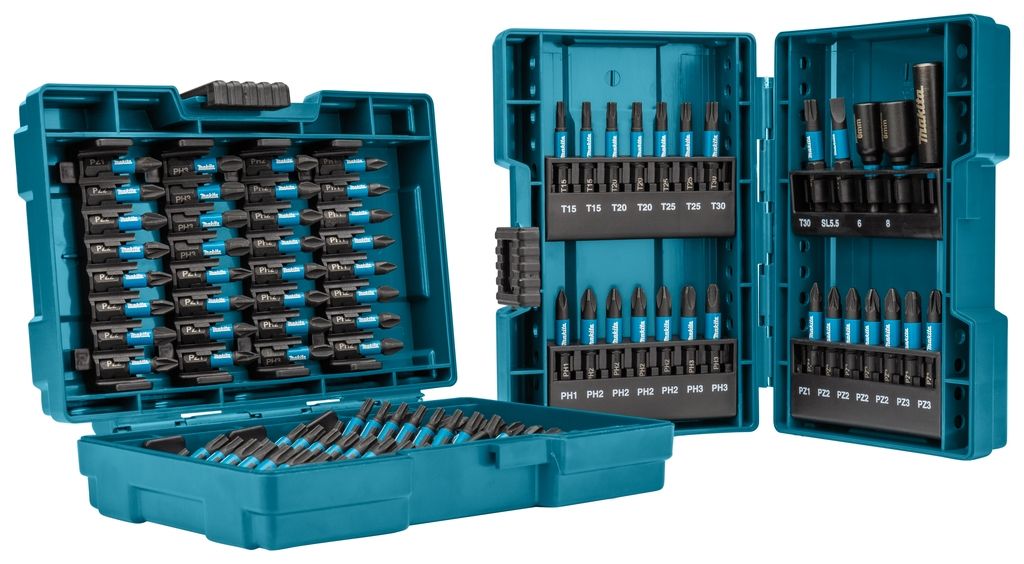 Makita Akcesoria E-03109 Zestaw bitów Impact Black 25/50 mm - 90 - części w 2 pudełkach na bity