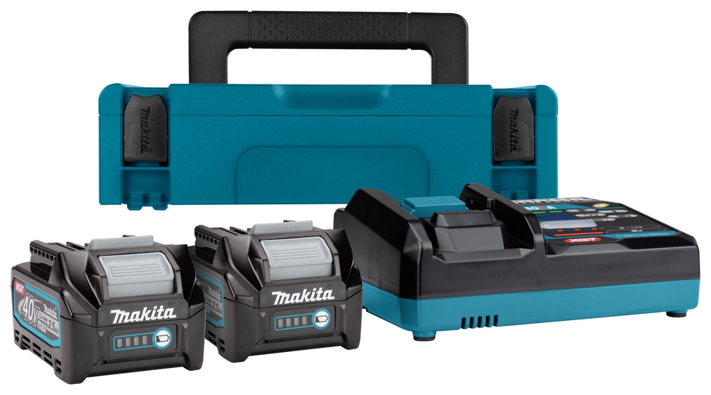 Makita Akcesoria 191J81-6 Zestaw startowy XGT DC40RA/2xBL4025 XGT 40V Max 2.5Ah Li-Ion + ładowarka DC40RA w pudełku MBox