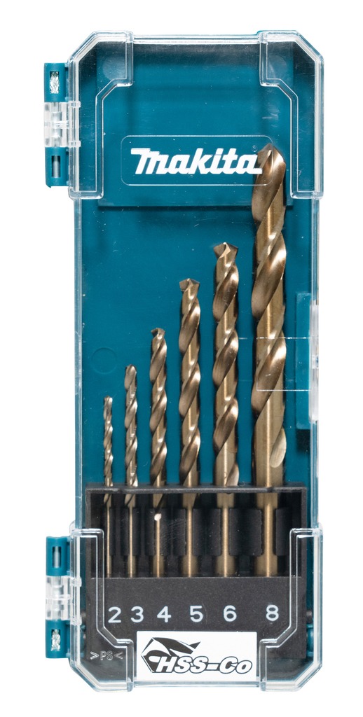 Makita Akcesoria D-75758 Zestaw wierteł do metalu HSS-Co 6-częściowy