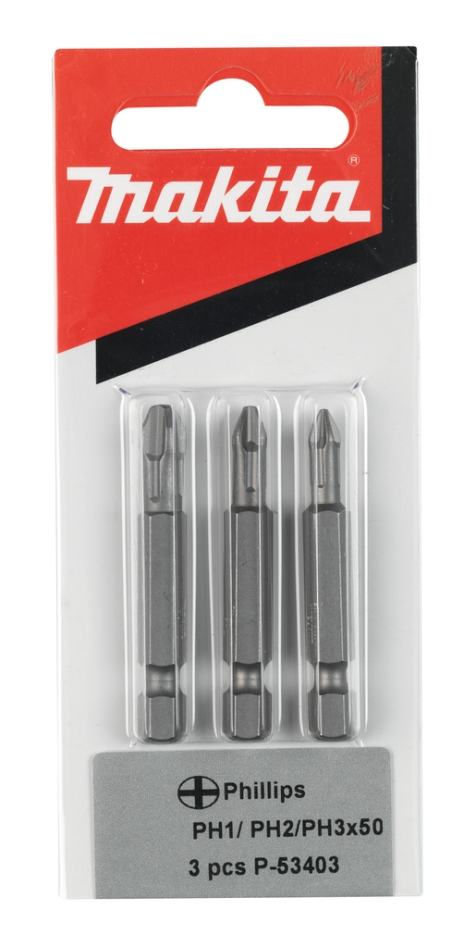 Makita Akcesoria P-53403 3-częściowy zestaw końcówek wkrętakowych krzyżakowych
