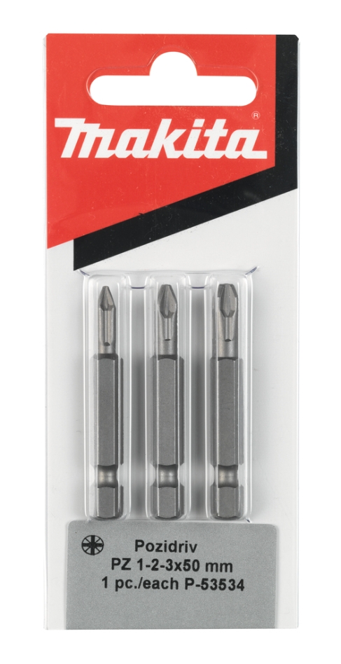 Makita Akcesoria P-53534 3-częściowy zestaw końcówek krzyżakowych Torsion Pozidrive
