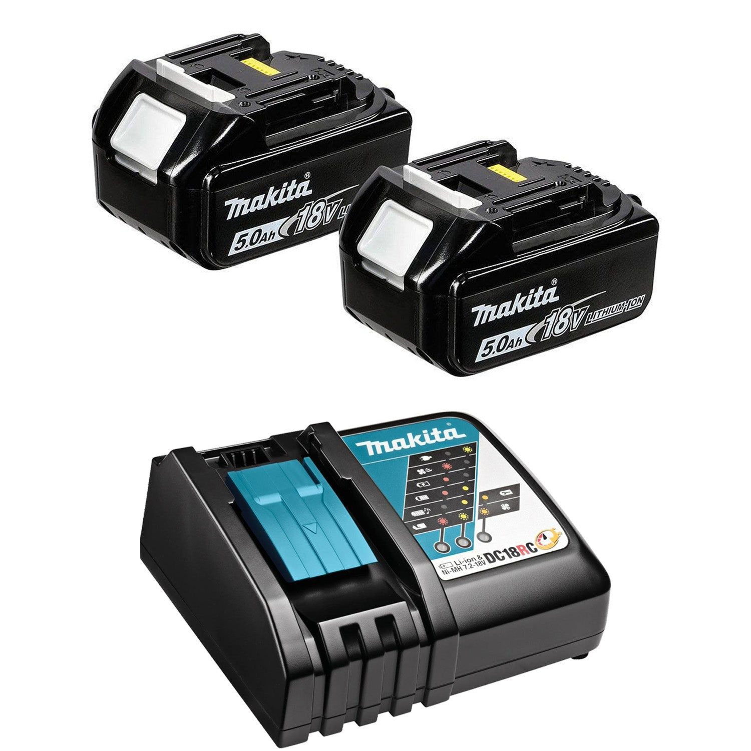 Makita Akcesoria DC18BL1850 Zestaw startowy akumulatorowy 18 V DC18RC + 2xBL1850B