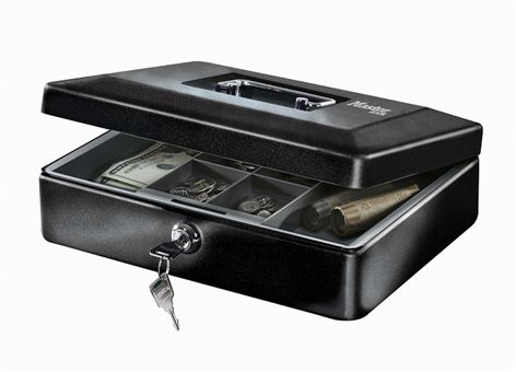 Masterlock CB-12ML Kasetka na pieniądze z wkładką z 8 przegrodami i uchwytem 5,91L