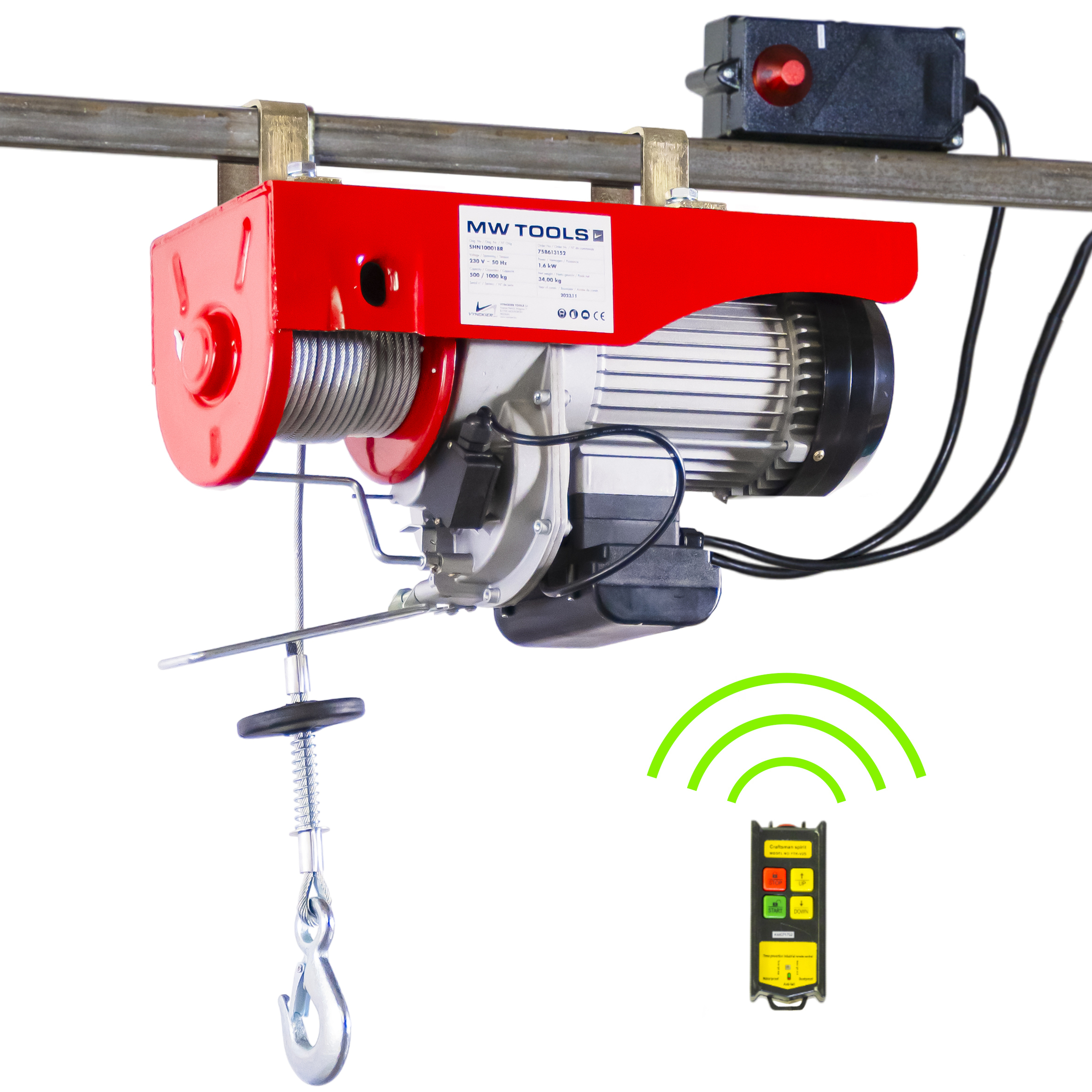 Metal Works 758613152 SHN100018R Wciągnik elektryczny 'WIRELESS' 500/1000kg 18/9m