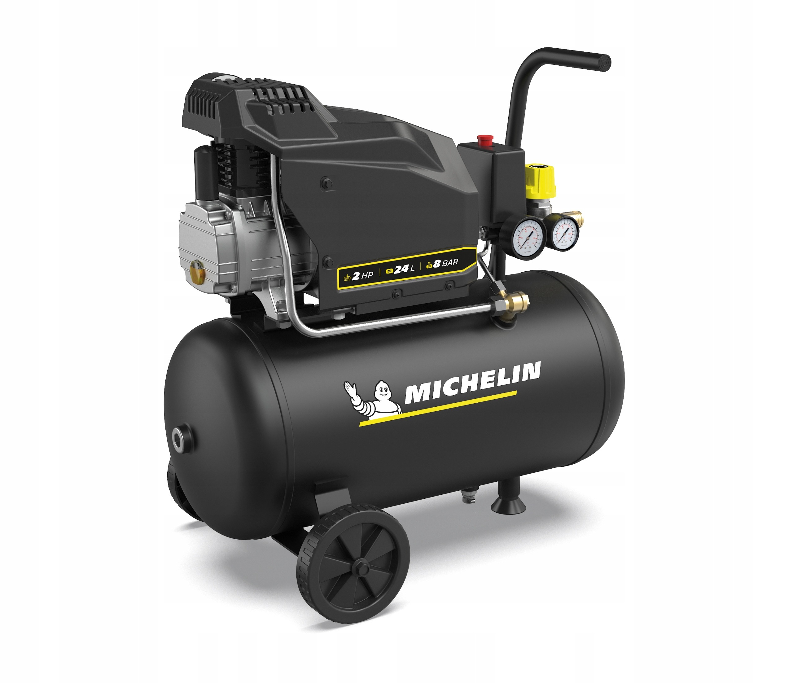 Michelin RHCC404MLL533 MX POP AIR 24-2 L Mobilny kompresor smarowany olejem 230V 2hp 8 bar 24L
