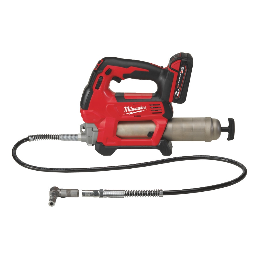Milwaukee 4933440490 M18 GG-201C M18 HEAVY DUTY Smarownica 18V 690 bar + 2 akumulatory M18 B2 + ładowarka M12-18 C + walizka