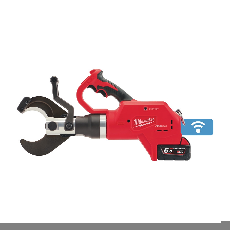 Milwaukee 4933459269 M18 HCC75-502C M18 FORCE LOGIC Hydrauliczny obcinak do kabli + 2 akumulatory M18 B5 + ładowarka M12-18 FC + walizka