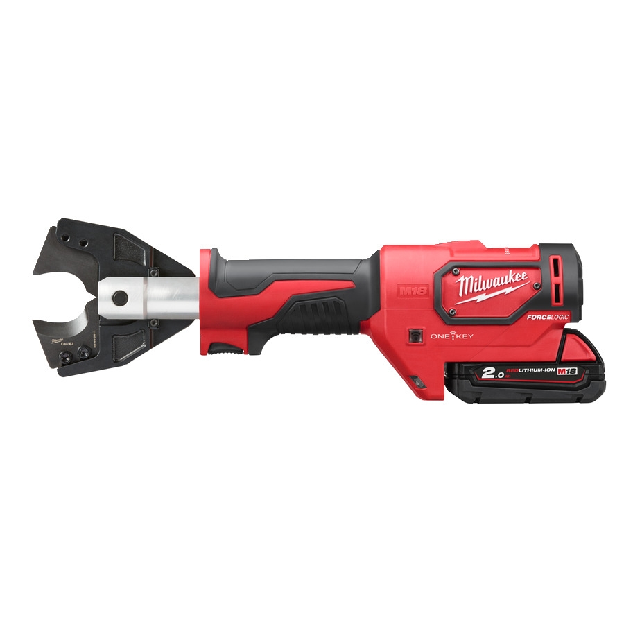 Milwaukee 4933464301 M18 ONEHCC-201C CU/AL-SET M18™ FORCE LOGIC™ hydrauliczny obcinak do kabli 35 mm 18V 2.0Ah Li-Ion 4933464301