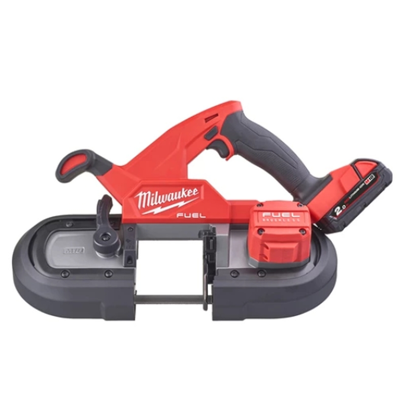 Milwaukee 4933471497 M18 FBS85-202C M18 FUEL Kompaktowa pilarka taśmowa 18V + 2 akumulatory M18 B2 + ładowarka M12-18 FC + walizka