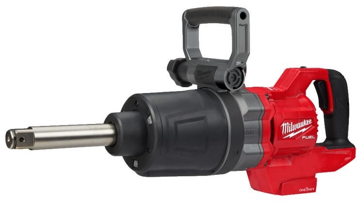 Milwaukee 4933471755 M18 ONEFHIWF1D-0C Klucz udarowy z jednym przyciskiem 1" Klucz udarowy akumulatorowy FUEL™ z rękojeścią D i przedłużonym wałem 18 V bez akumulatorów i ładowarki