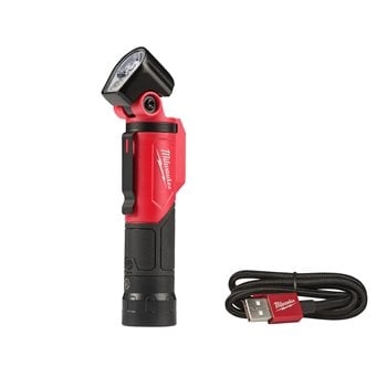 Milwaukee 4933479765 L4 PWL-301 Lampa obrotowa robocza z ładowaniem USB 500lm + akumulator L4 B3 + kabel USB