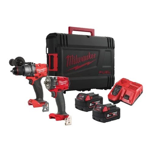 Milwaukee 4933492521 M18FPP2B3-502X Zestaw: M18 FPD3 + M18 FIW2F12 + 2 akumulatory M18 B + szybka ładowarka M12-18FC + walizka HEAVY DUTY