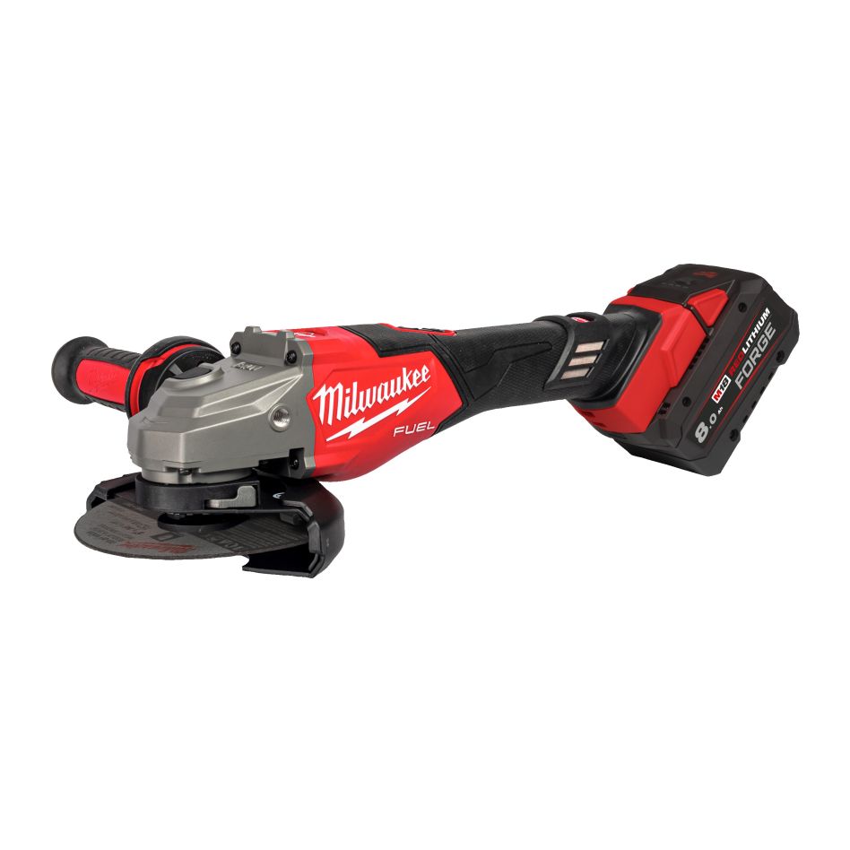Milwaukee 4933493416 Szlifierka kątowa M18 FHSAG125XB2-802X FUEL™ 125 mm z hamulcem i przełącznikiem suwakowym 18 V 2x 8 Ah w zestawie HD Box