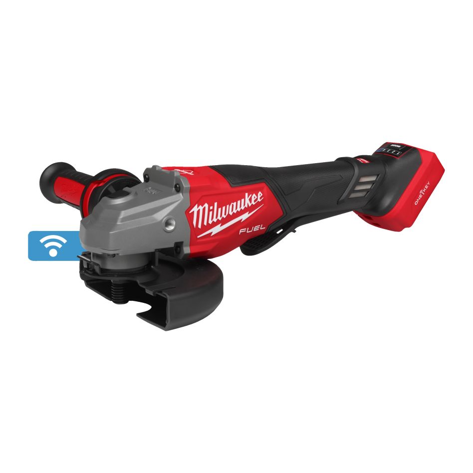 Milwaukee 4933493419 M18 FHSAGO125VXPDB2-0X FUEL™ Szlifierka kątowa 125 mm z hamulcem, zmienną prędkością i ONE-KEY™ 18 V z akumulatorem i ładowarką w HD-Box