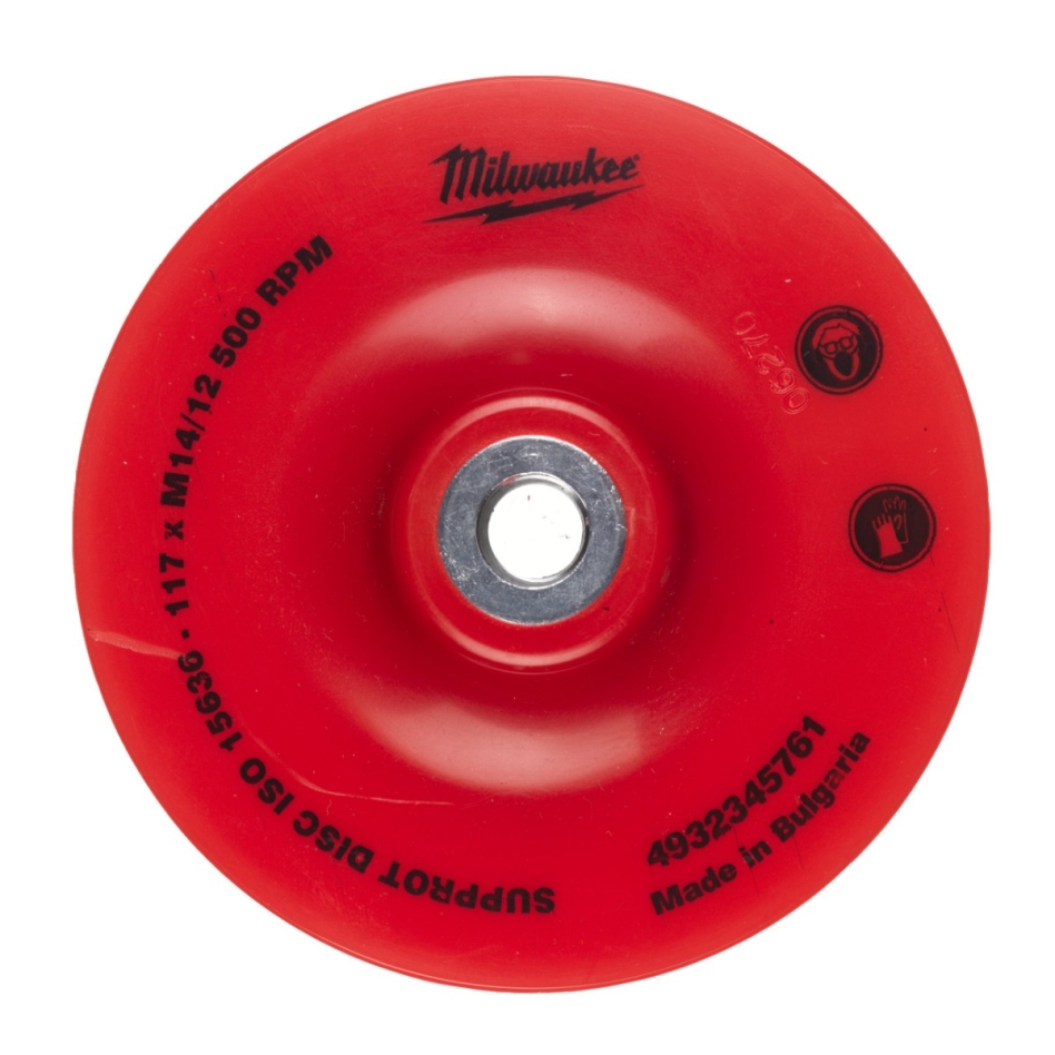 Milwaukee Akcesoria 4932345761 Elastyczna podkładka tarcz Ø125mm Ø14.2mm z nakrętką wieńcową M14 do szlifierek kątowych 125mm