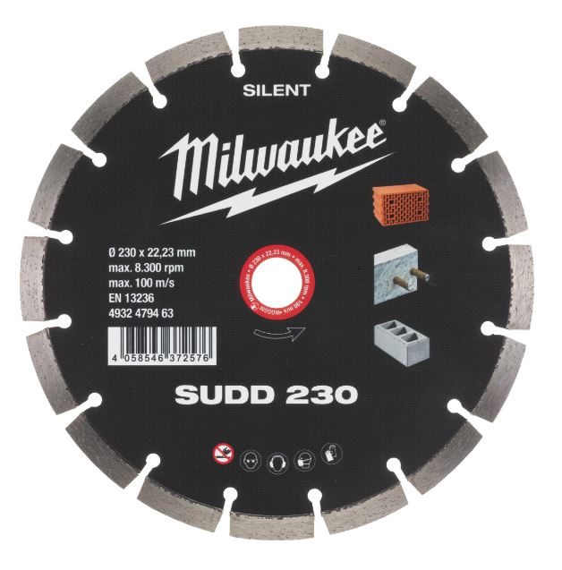 Milwaukee Akcesoria 4932479463 Tarcza diamentowa Premium Silent Disc. SUDD 230 x 22,23 mm