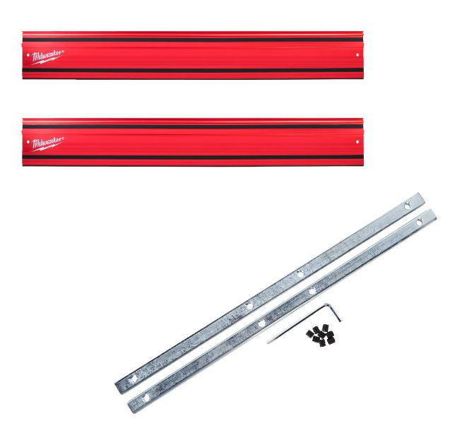 Milwaukee Akcesoria 4932480906 Zestaw szyn prowadzących 2 x 1400 mm + torba + pręty łączące
