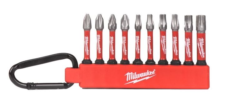 Milwaukee Akcesoria 4932480941 Zestaw bitów karabińczykowych SHOCKWAVE™ 50 mm, 10 szt.