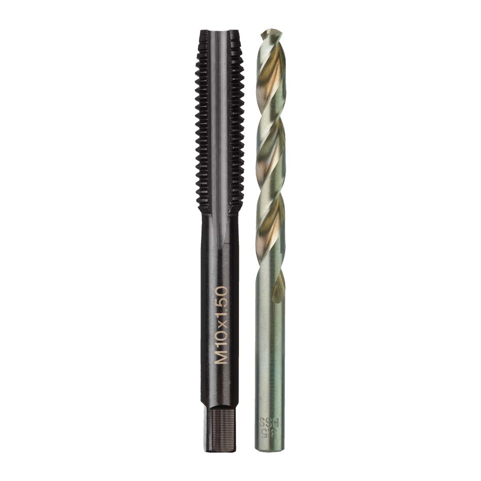 Milwaukee Akcesoria 4932500639 Gwintownik ręczny metryczny M10 - 1,50 mm i wiertło 8,5 mm, 2-częściowy