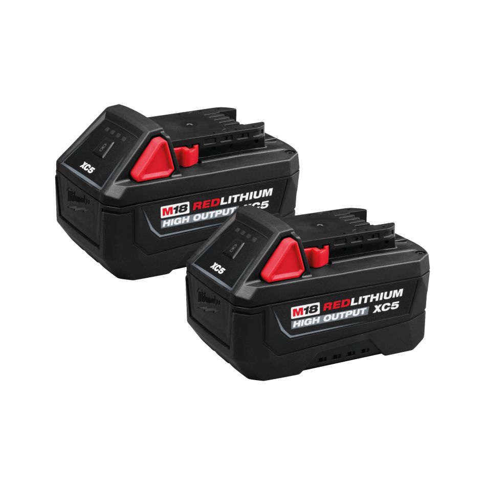 Milwaukee Akcesoria M18B5DUO M18 HB5 HIGH OUTPUT Duopack – 2 akumulatory 18 V 5,0 Ah Li-Ion
