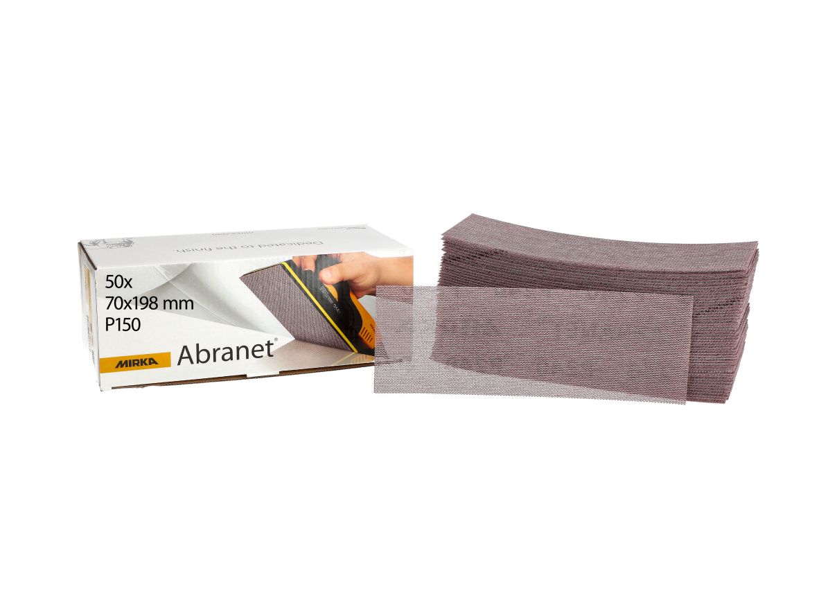 Mirka Akcesoria 5415005015 ABRANET Siatka szlifierska 70x198mm Grip grit P150 50szt