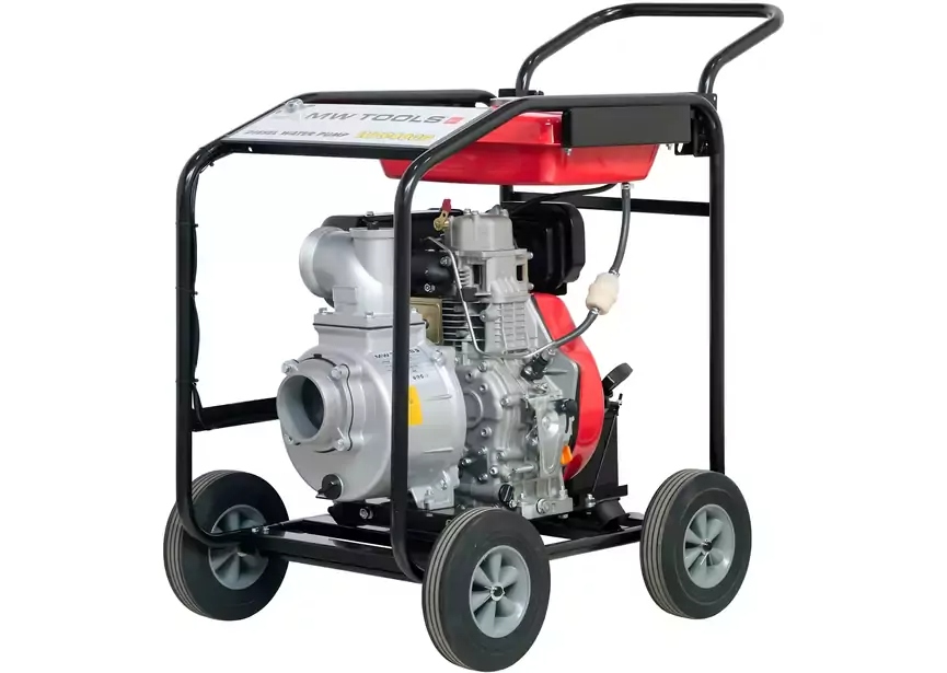 mwtools 724562279 WP9400D Pompa wodna 4" - 96 000 l/h - 10 HP diesel - rozruch elektryczny