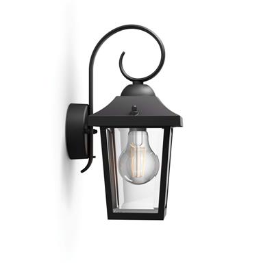 Philips P156797 Lampa ścienna Buzzard czarna 1x60W 230V
