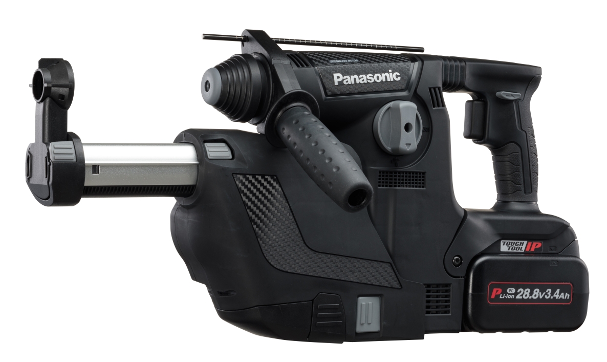 Panasonic EY7881PC2V Młotowiertarka Accu 28,8 V 3,4 Ah Li-Ion + Wbudowane odsysanie pyłu