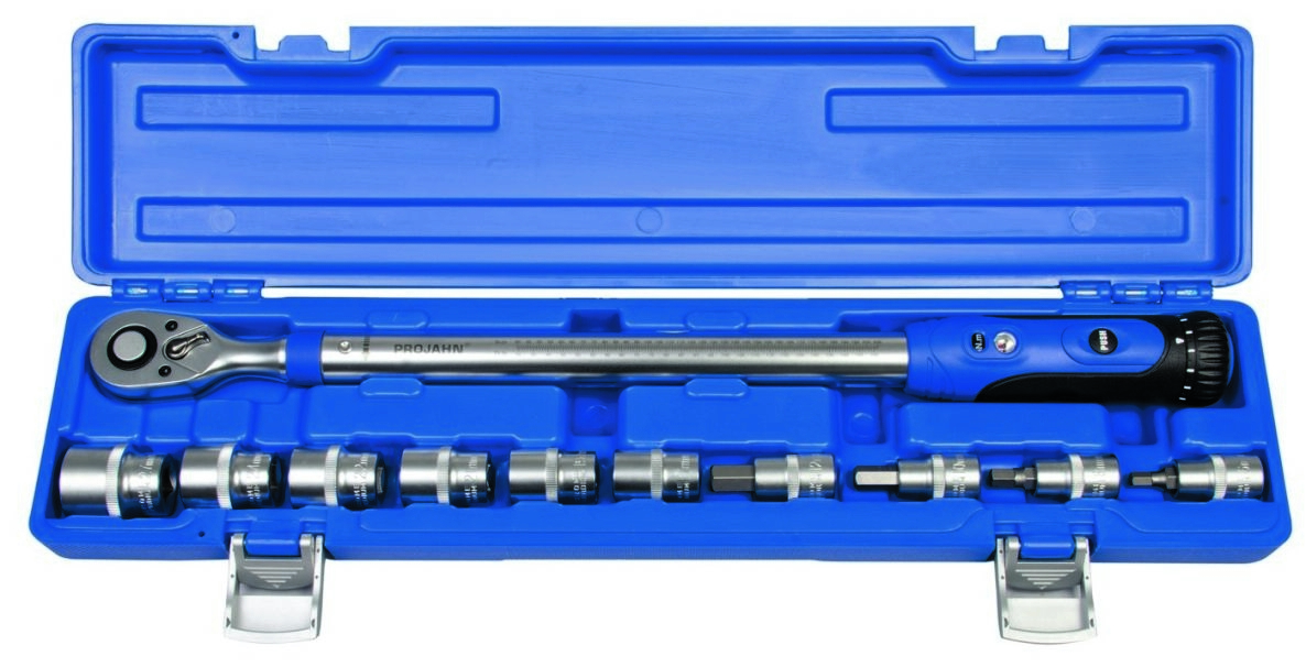 Projahn 394260 Zestaw kluczy nasadowych 1/2", 11 sztuk TORQUE-PROFI 200 + klucze nasadowe Zakres: 40-200 Nm Tolerancja: 4%