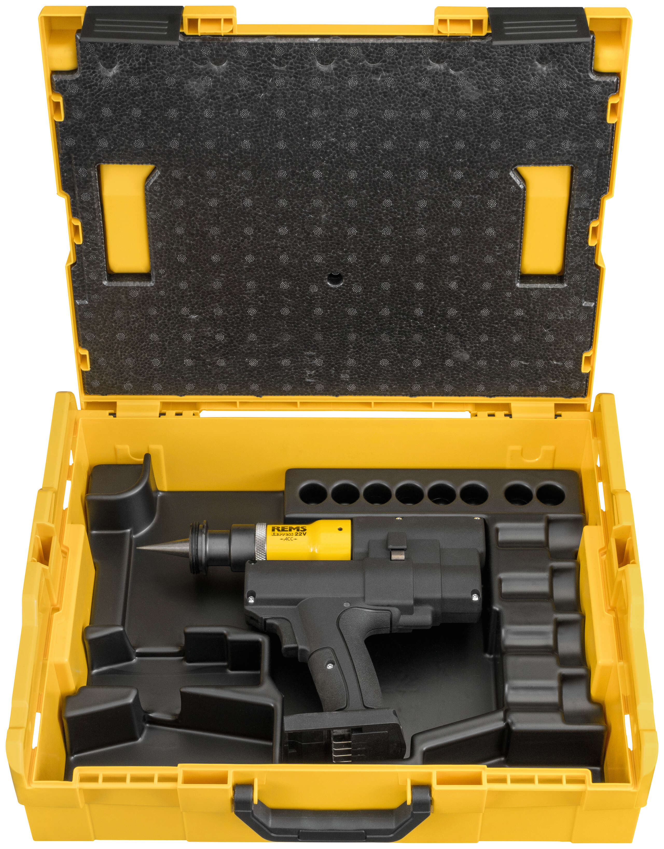Rems 575033 R22 Ex-Press P-CEF 22V ACC Basic-Pack – akumulatorowa wiertarko-wkrętarka do rur, bez akumulatora i ładowarki, w skrzynce L-Boxx