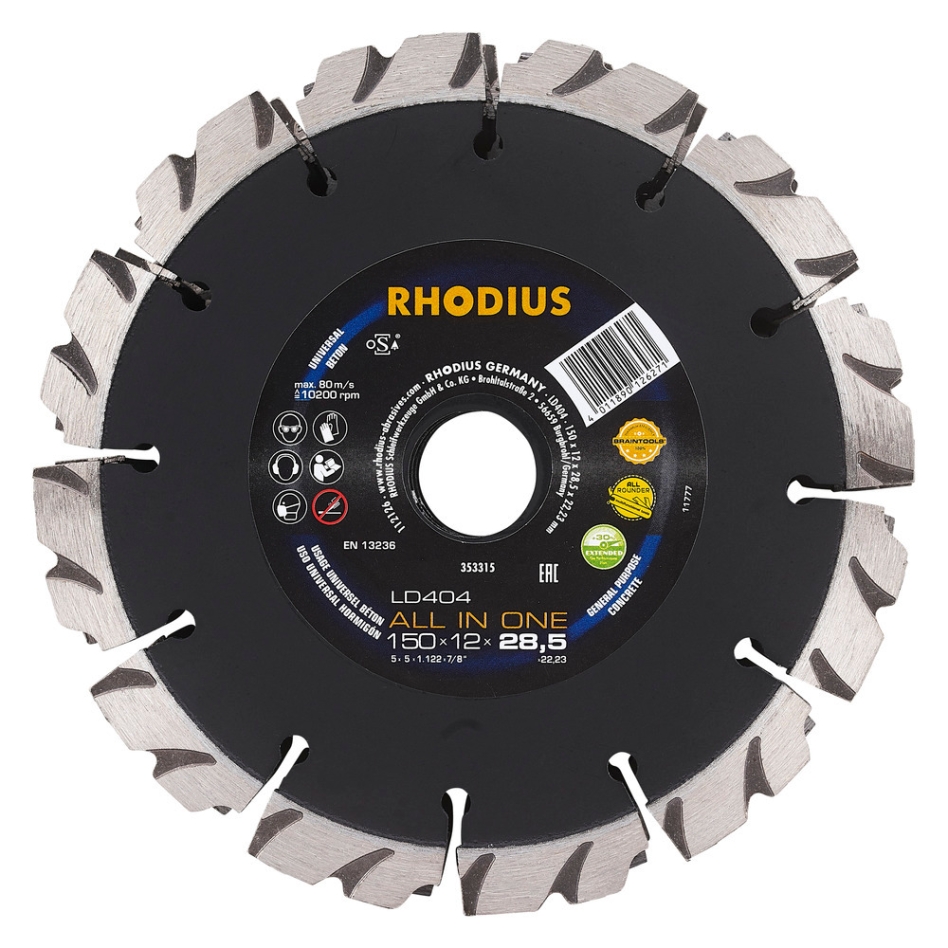 Rhodius 353315 Tarcza diamentowa LD404 ALL IN ONE EXTENDED 150mm - 4 jednostki frezarskie