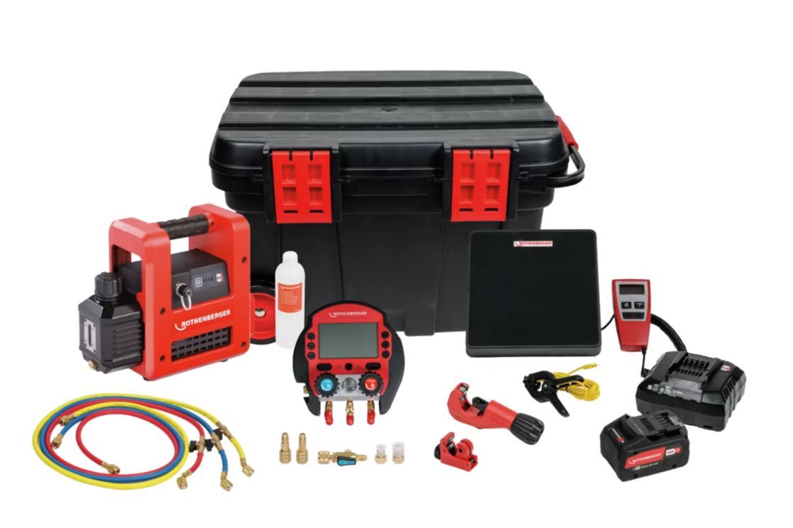 Rothenberger 1000003623 ROCADDY 120 CL Digital z ROAIRVAC na akumulatorze