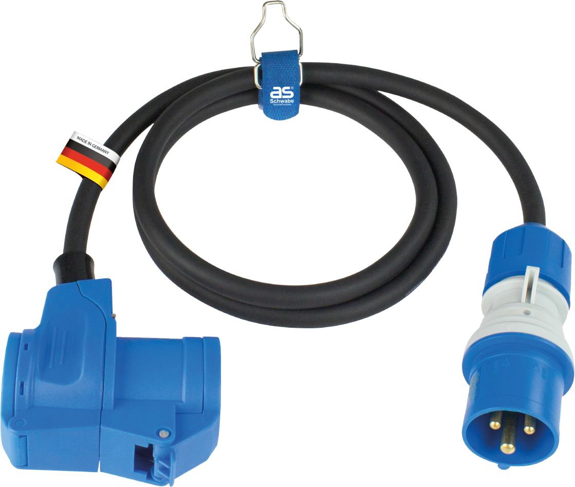 Schwabe 61403 Camping CEE Powerlight Przedłużacz 230V/16A IP44 3-biegunowy H07RN-F 3G2,5 1,5m