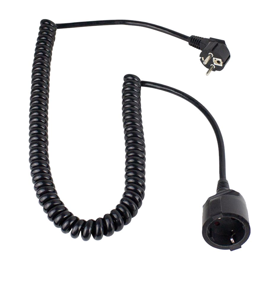 Schwabe 70425 Kabel spiralny 230V/16A IP20 H05VV-F 3G1.5 2-5m