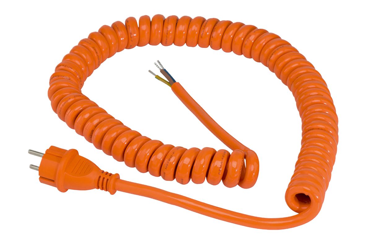 Schwabe 70430 PUR Przewód spiralny 230V/16A IP44 H07BQ-F 3G1,5 1-5m