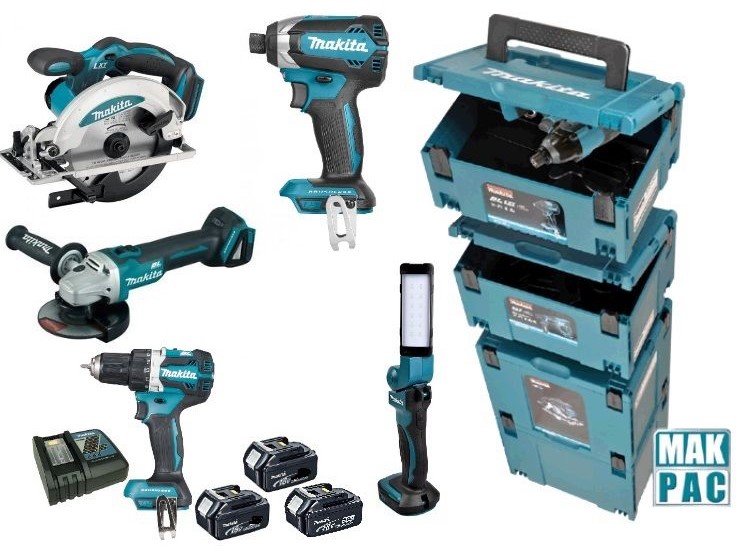 Makita DLX8000J Comboset 18V 3 x 5.0Ah - Najnowsze maszyny combo 5.0 AH