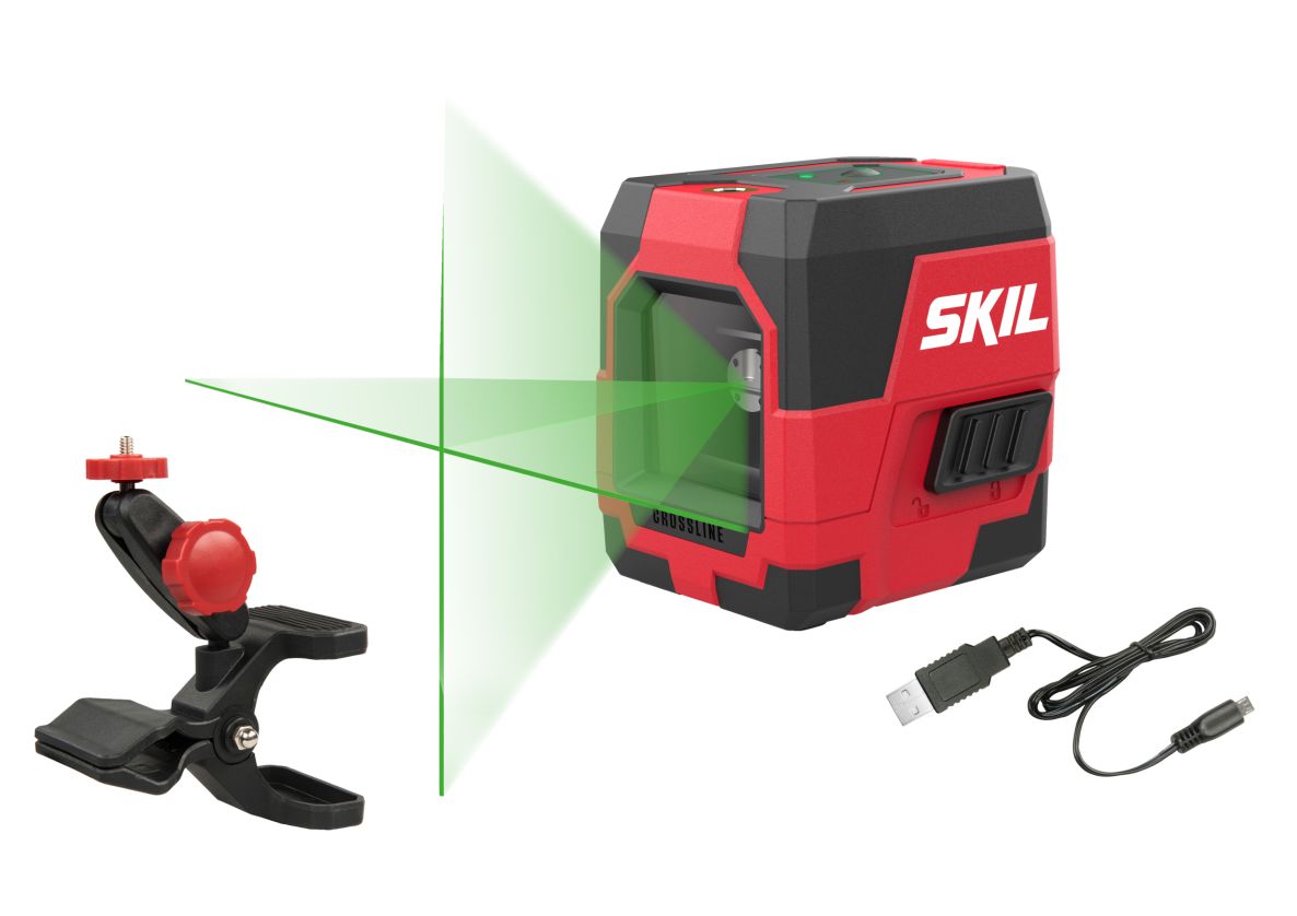 SKIL MT1E1912AA Samopoziomujący laser krzyżowy zielony + kabel USB do ładowania