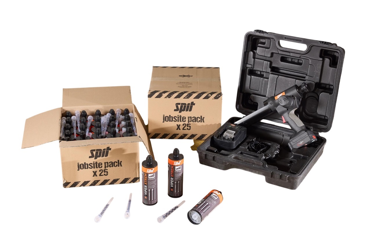 Spit 054748 VIPER XTREM PACK Zaprawa chemiczna 410ml 50ST + Pistolet wtryskowy 18V 1x akumulator 18V i ładowarka w walizce