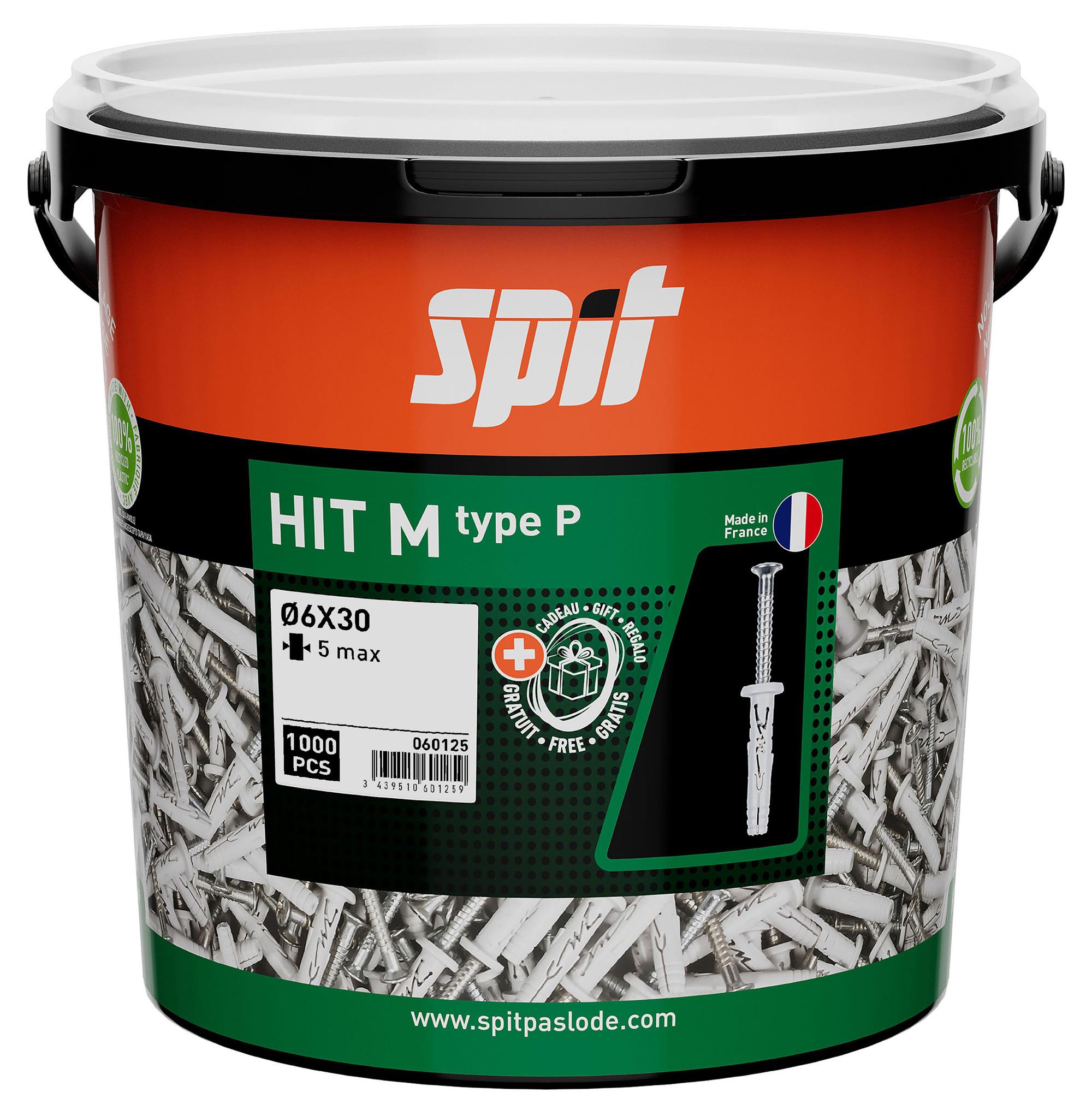 Spit 060125 HIT-M 6x30/5P Wtyk udarowy z kołnierzem 1000 sztuk w wiadrze