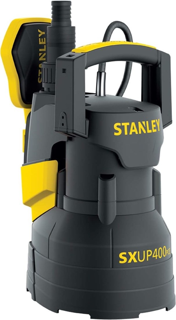 Stanley 51766 SXUP400PCE Plastikowa pompa zanurzeniowa 230 V, 400 W, IPX8, wraz z kablem zasilającym o długości 10 m