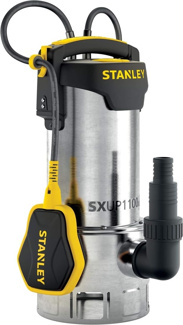 Stanley 51769 Pompa zanurzeniowa SXUP1100XDE ze stali nierdzewnej, 230 V, 1100 W, IPX8, wraz z kablem zasilającym o długości 10 m