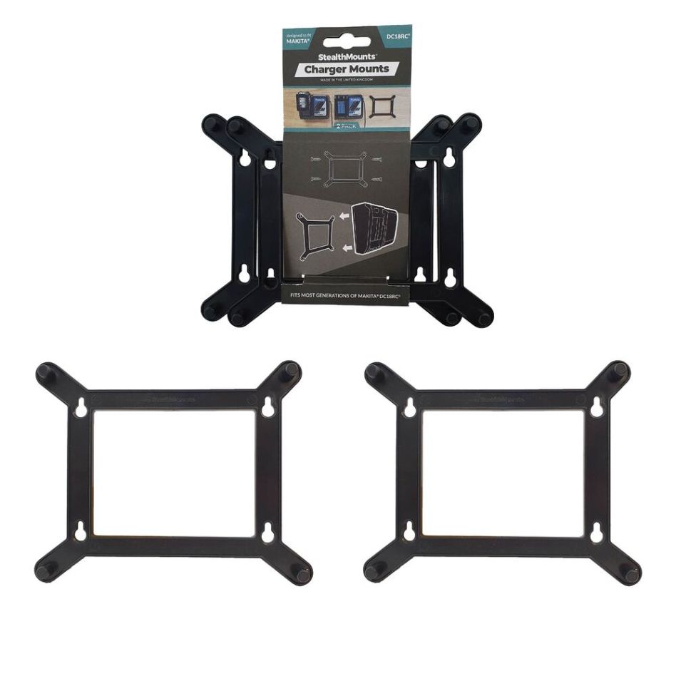 StealthMounts CMC-MK-S Czarny uchwyt do pojedynczej ładowarki Makita (2 szt.)